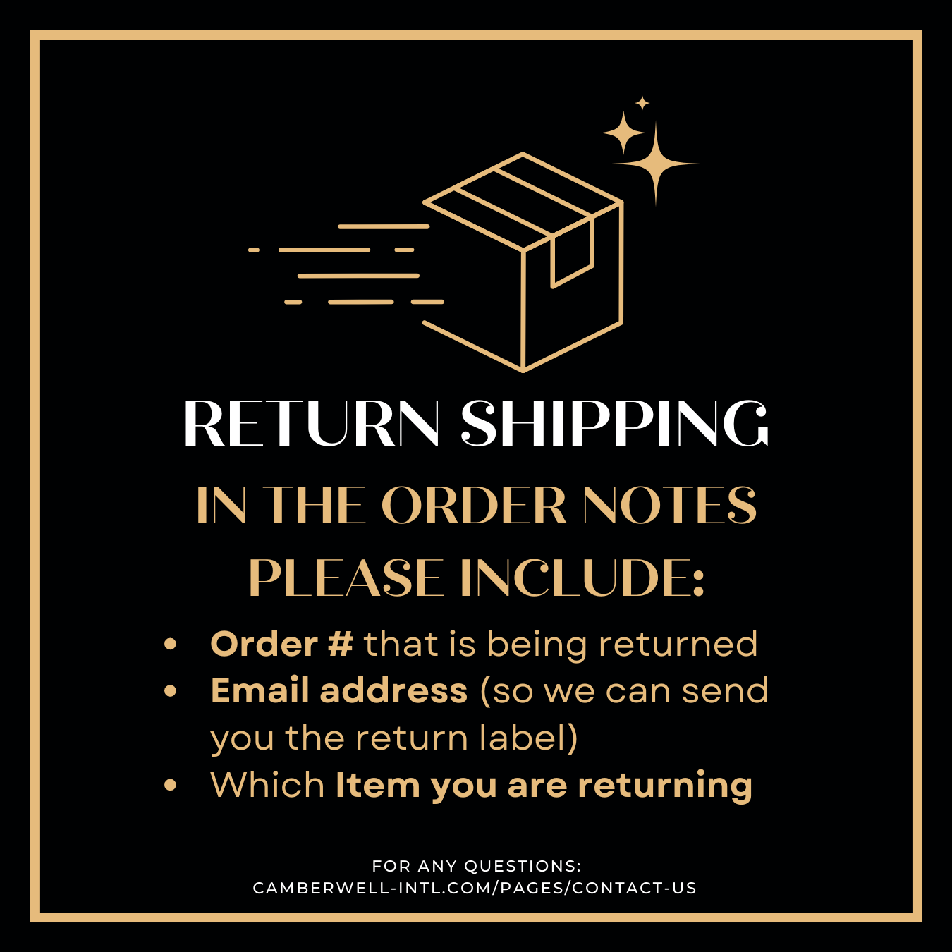 Return Shipping for Exchanges (Must contact us before ordering!  Read Description!)